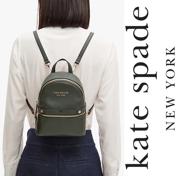 Kate spade day pack mini convertible backpack in deep evergreen